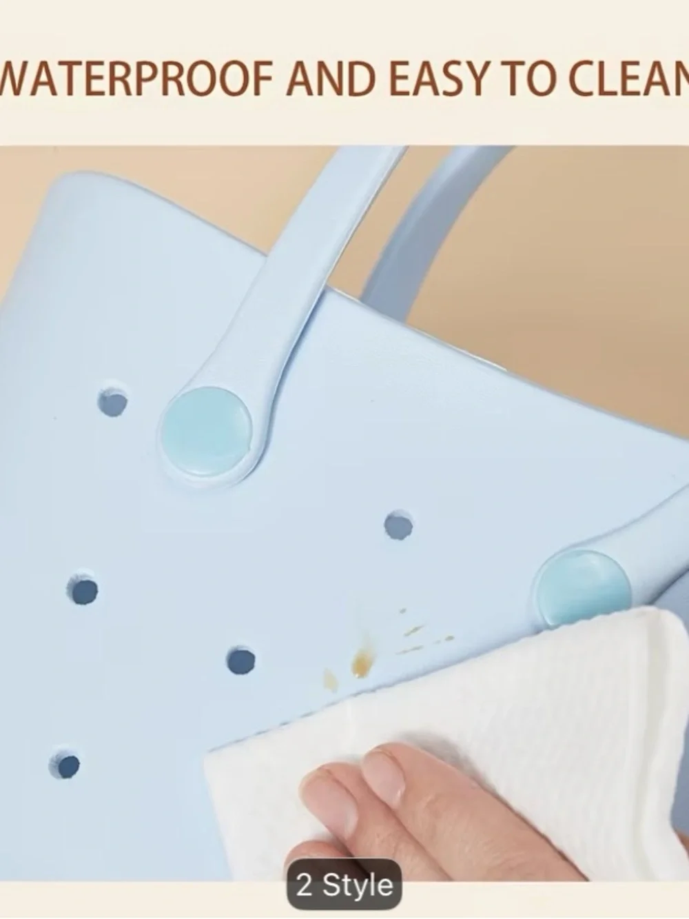 Disney Light Blue Stitch Kids Tote Bag with Surfing Patch